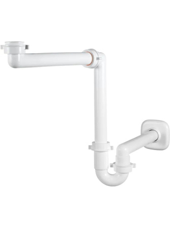 Сифон для раковины Lira Spazio Bagno Flusso Avviato A.8115.01, Ø32-Ø40, экономия пространства, белый